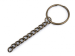 Schlüsselring Ø25 mm mit Kette, altmessing